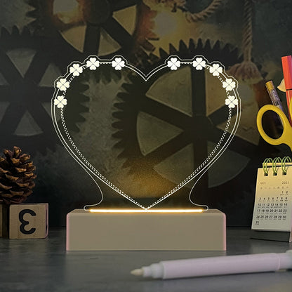 Tablero Calendario Acrílico con Luz LED – Decoración Escritorio