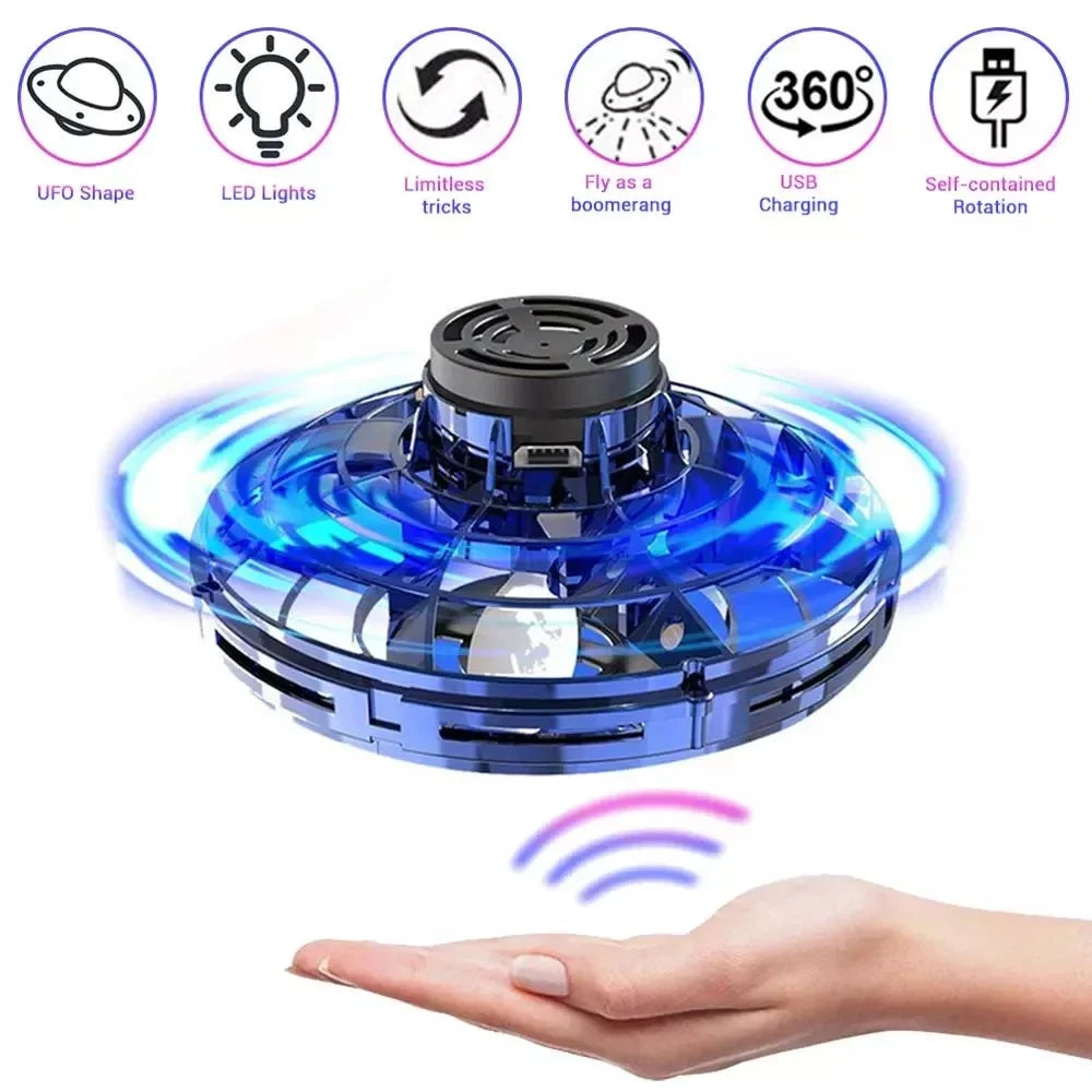 Drone UFO Mágico Volador – Juguete Giroscópico con Luces LED