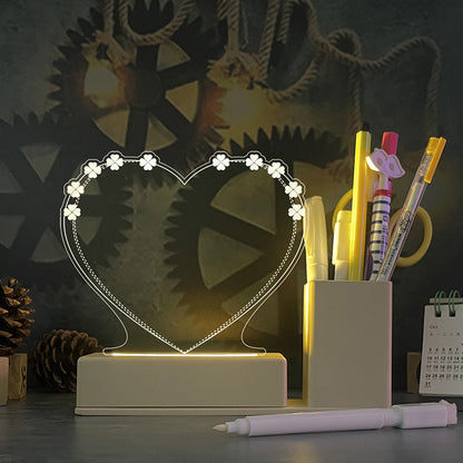Tablero Calendario Acrílico con Luz LED – Decoración Escritorio